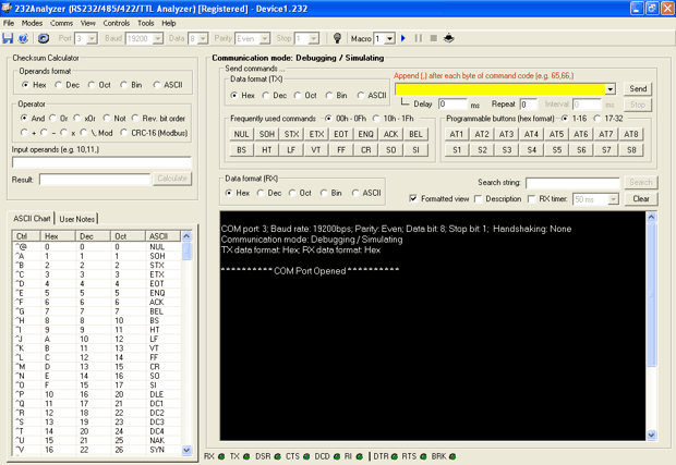 232analyzer legacy window