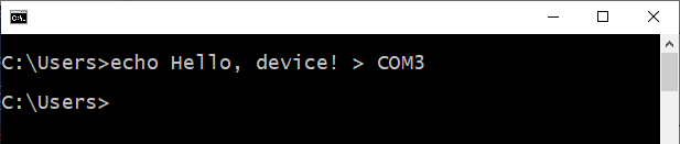 Sending text data from command line