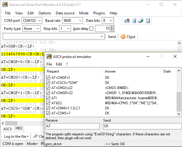 ASCII device emulator plugin