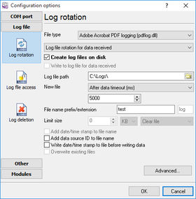 Logging capabilities