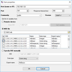 SNMP Tag Selection