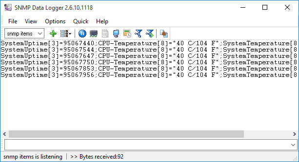 SNMP Data Logger - Main Window