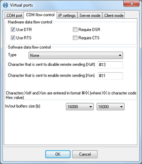 COM port flow control