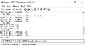 Advanced TCP IP Data Logger screenshot