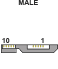 USB3, Micro, Male, Drawing